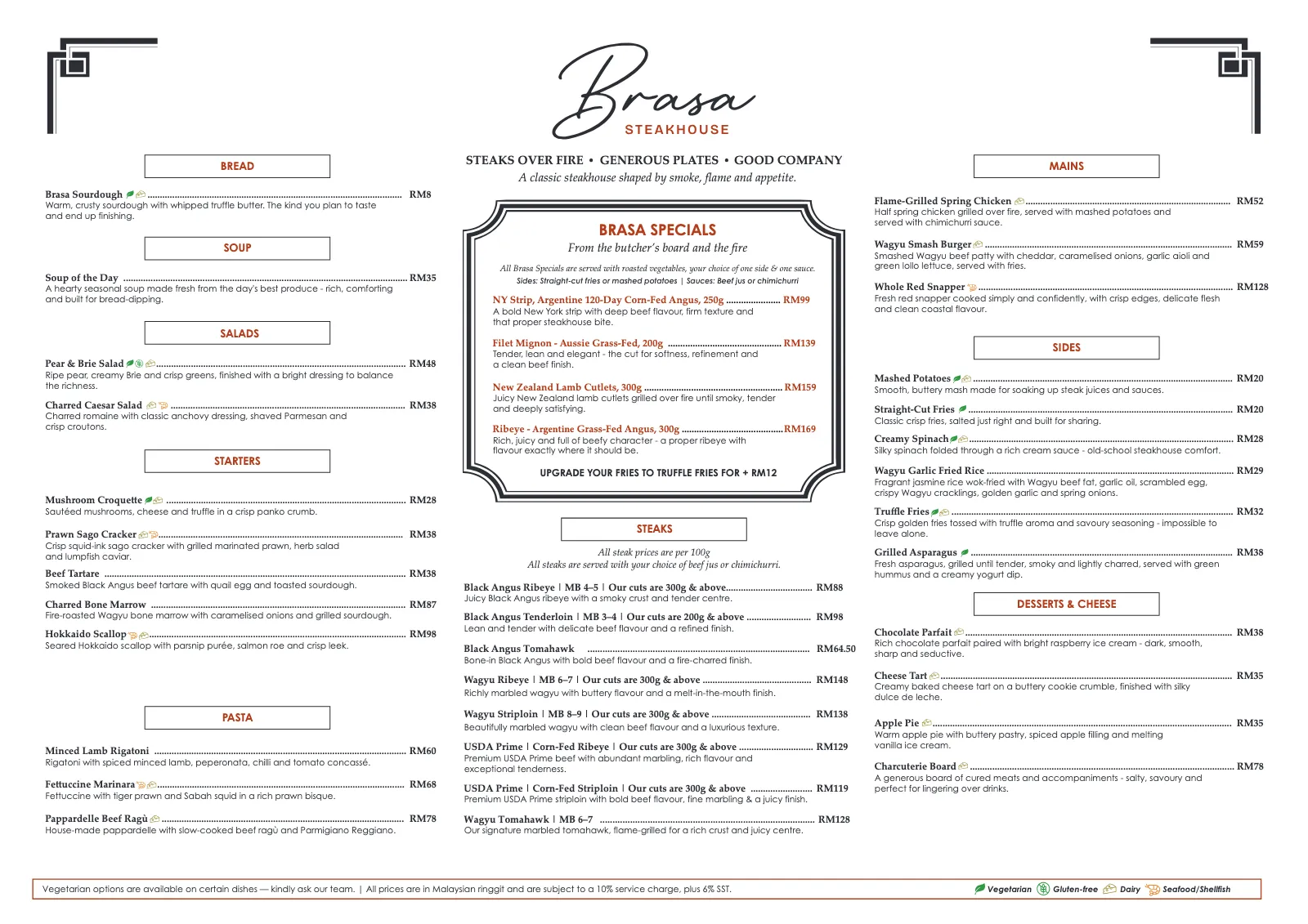 Brasa KL menu